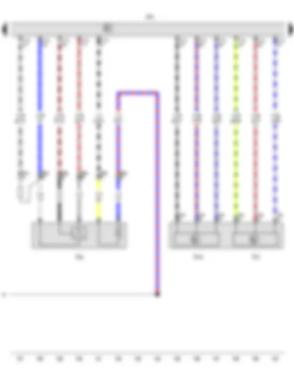 Wiring Diagram  VW GOLF 2012 - Lambda probe - Accelerator position sender - Accelerator position sender 2 - Engine control unit