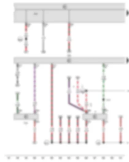 Wiring Diagram  VW GOLF 2012 - Brake light switch - Onboard supply control unit - Engine control unit - Vacuum pump for brakes