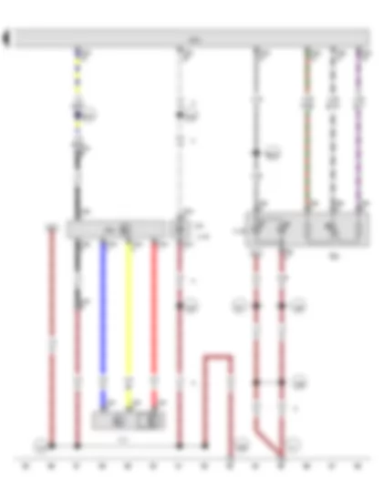 Wiring Diagram  VW GOLF 2012 - Right gas discharge bulb control unit - Right gas discharge (xenon) bulb - Right fog light bulb - Illumination regulator illumination bulb - Right cornering light bulb