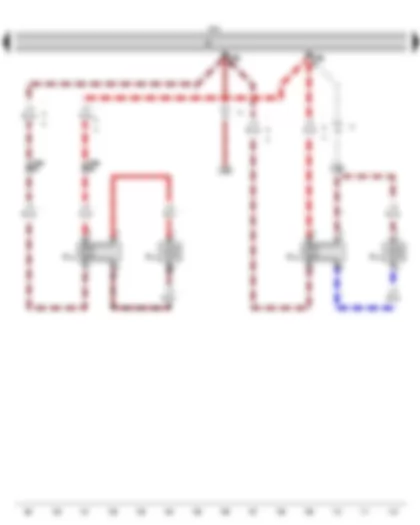 Wiring Diagram  VW GOLF 2011 - Control unit with display for radio and navigation - Radio - Rear left treble loudspeaker - Rear left bass loudspeaker