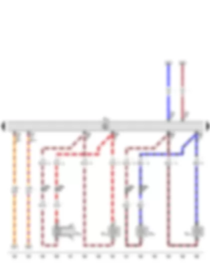 Wiring Diagram  VW GOLF 2012 - Amplifier - Rear left treble loudspeaker - Rear left bass loudspeaker