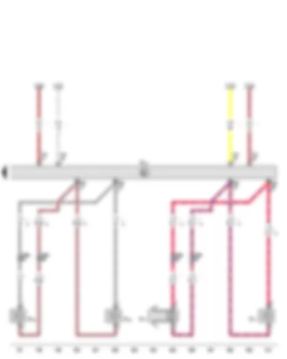 Wiring Diagram  VW GOLF 2011 - Amplifier - Rear right treble loudspeaker - Rear right bass loudspeaker