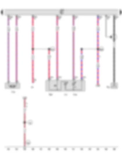 Wiring Diagram  VW GOLF 2011 - Interior monitoring deactivation switch - Central locking and anti-theft alarm system aerial - Tank filler flap locking motor