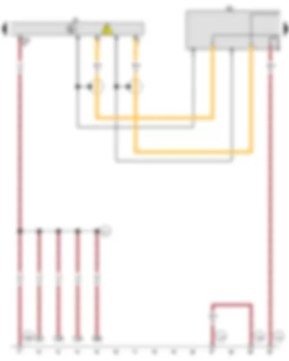 Wiring Diagram  VW GOLF 2012 - Power and control electronics for electric drive - Connection and distribution box 1