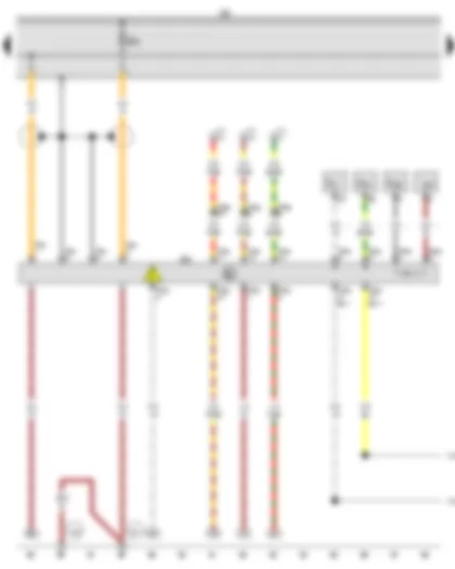 Wiring Diagram  VW GOLF 2012 - Charging unit 1 for high-voltage battery - Connection and distribution box 1