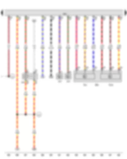 Wiring Diagram  VW GOLF 2011 - Accelerator pedal module - Engine control unit - Charge enable relay