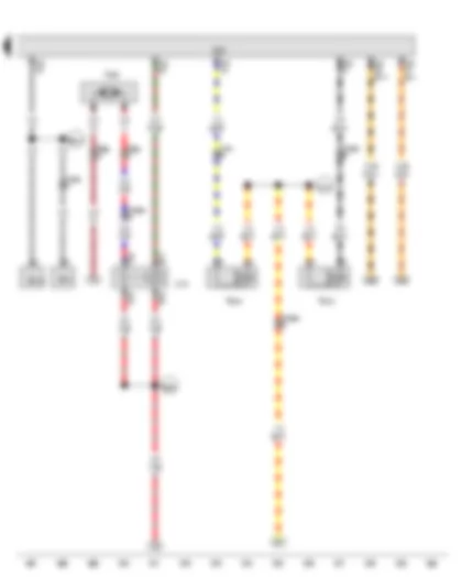 Wiring Diagram  VW GOLF 2011 - Vacuum pump relay - Engine control unit - Heater coolant shut-off valve - Shut-off valve for high-voltage battery coolant - Brake servo vacuum pump