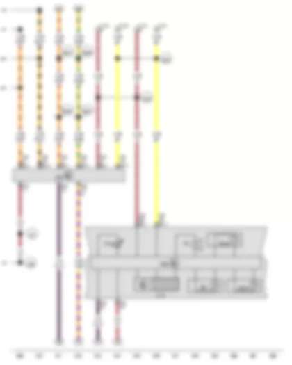 Wiring Diagram  VW GOLF 2012 - Speedometer - Charge level display - Operating range display - Multifunction indicator - Control unit in dash panel insert - Data bus diagnostic interface