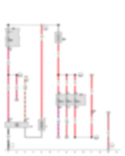Wiring Diagram  VW GOLF 2012 - Battery - Battery monitor control unit - Fuse holder B - Fuse 6 in fuse holder A - Fuse holder C