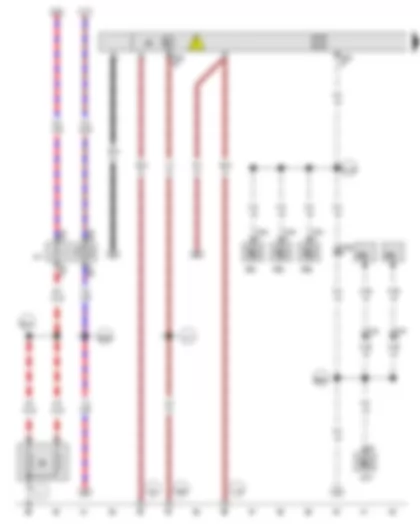 Wiring Diagram  VW GOLF 2012 - Power and control electronics for electric drive - Heated windscreen relay - Heated windscreen