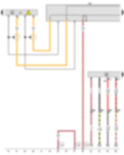 Wiring Diagram  VW GOLF 2012 - Power and control electronics for electric drive - Control unit for air conditioning compressor - Connection and distribution box 1