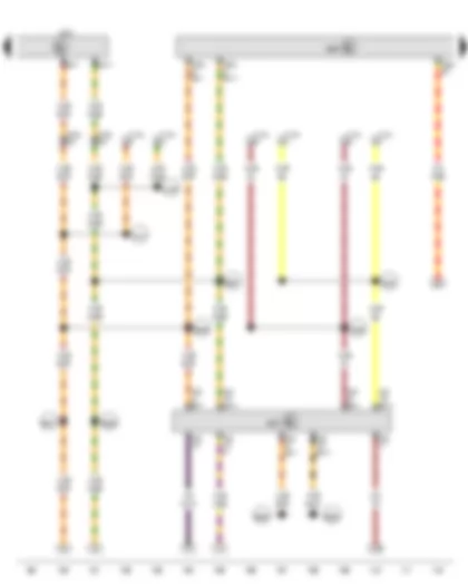 Wiring Diagram  VW GOLF 2012 - Climatronic control unit - Data bus diagnostic interface - Heater and air conditioning system control unit