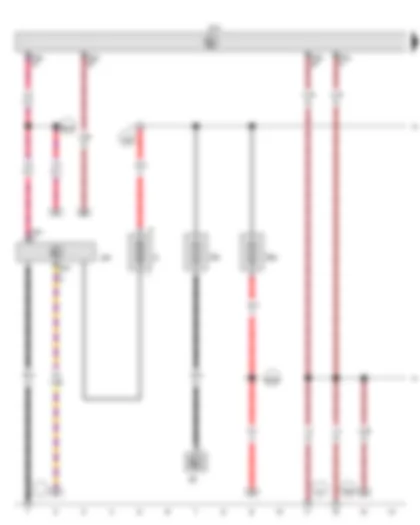 Wiring Diagram  VW GOLF 2012 - Battery - Battery monitor control unit - Fuse 1 in fuse holder A - Fuse 5 in fuse holder A