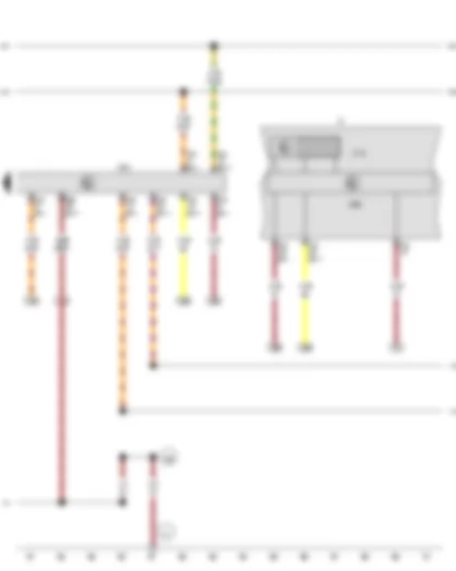 Wiring Diagram  VW GOLF 2012 - Multifunction indicator - Control unit in dash panel insert - Data bus diagnostic interface