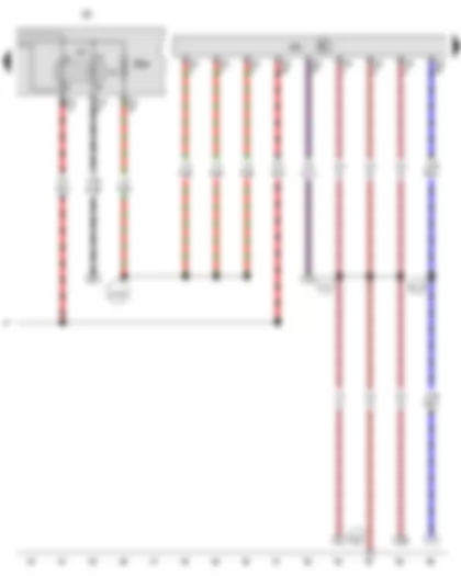 Wiring Diagram  VW GOLF 2012 - Main relay - Engine control unit - Fuse holder B