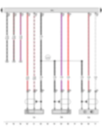 Wiring Diagram  VW GOLF 2012 - Engine speed sender - Knock sensor 1 - Knock sensor 2 - Engine control unit