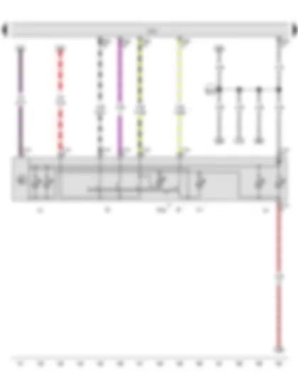 Wiring Diagram  VW GOLF 2012 - Light switch - Fog light switch - Fog light warning lamp - Automatic control of lights warning lamp