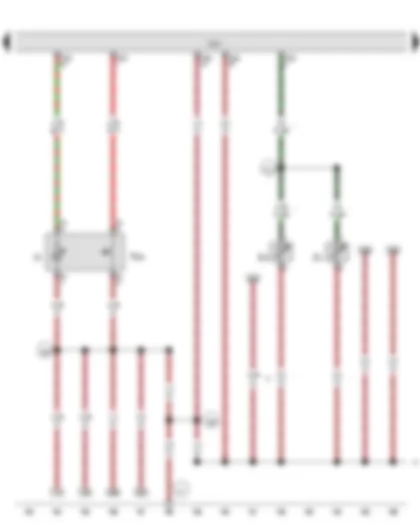 Wiring Diagram  VW GOLF 2012 - Hazard warning lights button - Left washer jet heater element - Right washer jet heater element