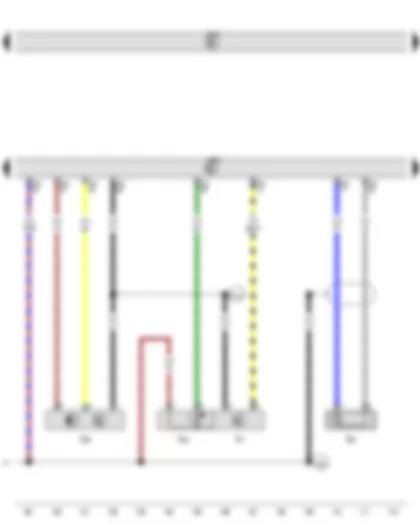 Wiring Diagram  VW GOLF 2013 - Engine speed sender - Intake air temperature sender - Knock sensor 1 - Intake manifold pressure sender - Engine control unit