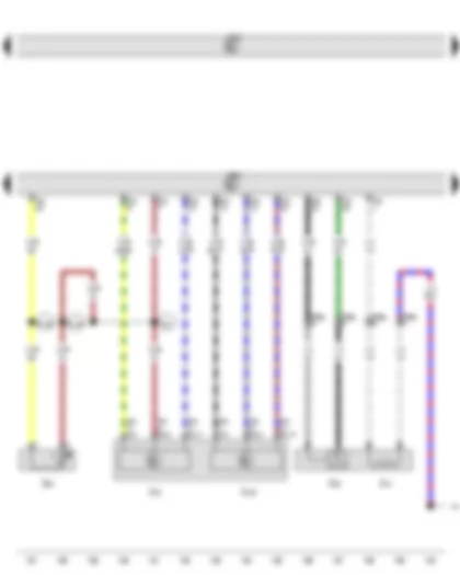 Wiring Diagram  VW GOLF 2013 - Lambda probe - Accelerator position sender - Radiator outlet coolant temperature sender - Accelerator position sender 2 - Engine control unit