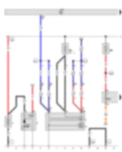 Wiring Diagram  VW GOLF 2013 - Battery - Starter - Alternator - Fuse 1 in fuse holder A - Fuse 5 in fuse holder A - Fuse 27 on fuse holder C