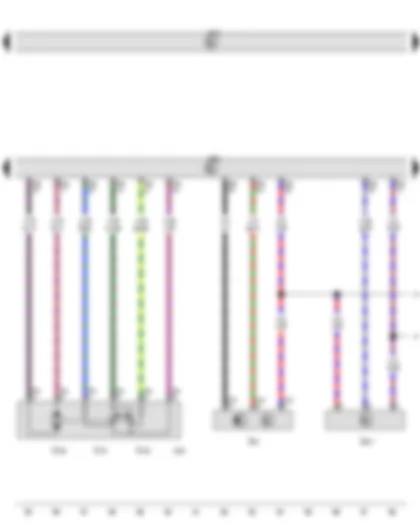 Wiring Diagram  VW GOLF 2013 - Hall sender - Fuel pressure sender - Throttle valve module - Engine control unit