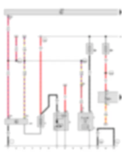 Wiring Diagram  VW GOLF 2013 - Battery - Starter - Alternator - Battery monitor control unit - Fuse 1 in fuse holder A - Fuse 5 in fuse holder A - Fuse 27 on fuse holder C