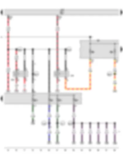 Wiring Diagram  VW GOLF 2013 - Terminal 15 voltage supply relay - Terminal 50 voltage supply relay - Fuse holder B