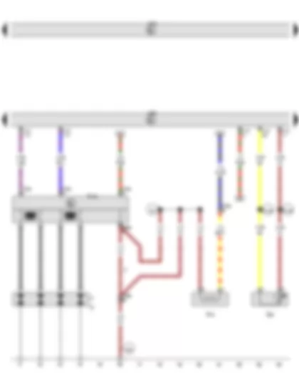 Wiring Diagram  VW GOLF 2013 - Radiator outlet coolant temperature sender - Engine control unit - Heater element for crankcase breather - Ignition transformer - Spark plugs