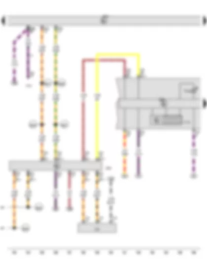 Wiring Diagram  VW GOLF 2013 - Multifunction indicator - Control unit in dash panel insert - Data bus diagnostic interface