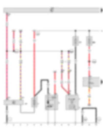 Wiring Diagram  VW GOLF 2013 - Battery - Starter - Alternator - Battery monitor control unit - Fuse 1 in fuse holder A - Fuse 5 in fuse holder A - Fuse 27 on fuse holder C