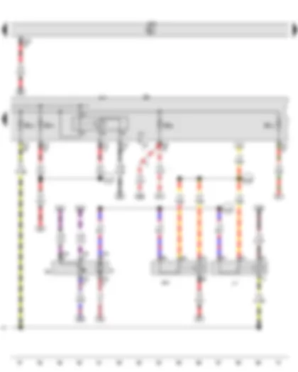 Wiring Diagram  VW GOLF 2013 - Fuel gauge sender - Fuel system pressurisation pump - Fuel pump relay - Terminal 30 voltage supply relay - Fuel supply relay - Fuse holder B
