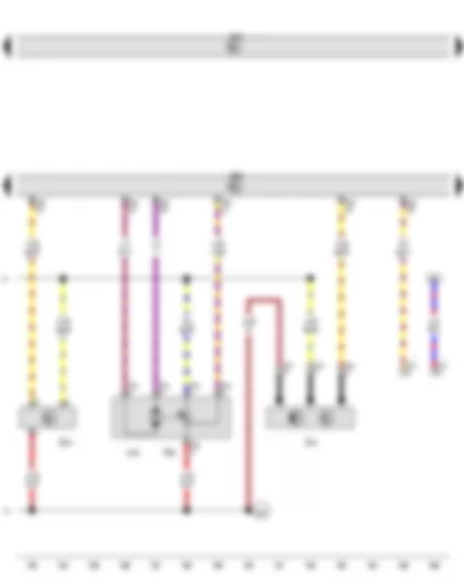 Wiring Diagram  VW GOLF 2013 - Hall sender - Throttle valve potentiometer - Fuel pressure sender - Throttle valve module - Engine control unit
