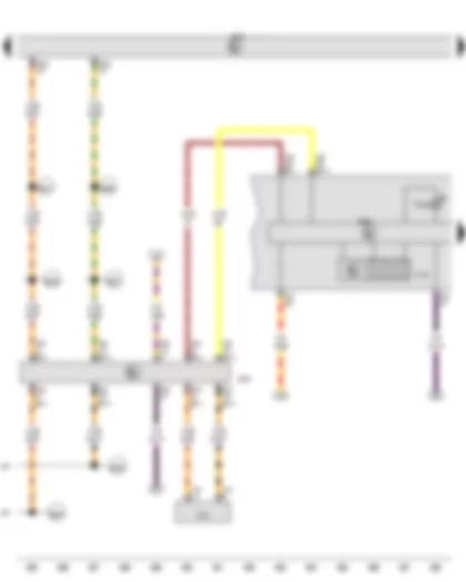 Wiring Diagram  VW GOLF 2013 - Multifunction indicator - Control unit in dash panel insert - Data bus diagnostic interface - Electronic power control fault lamp