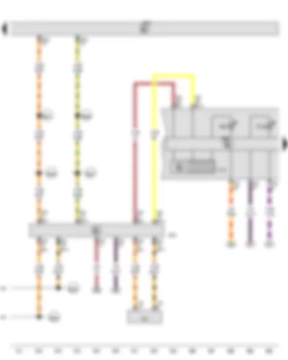 Wiring Diagram  VW GOLF 2012 - Multifunction indicator - Control unit in dash panel insert - Data bus diagnostic interface