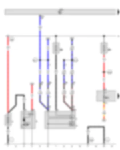 Wiring Diagram  VW GOLF 2013 - Battery - Starter - Alternator - Fuse 1 in fuse holder A - Fuse 5 in fuse holder A - Fuse 27 on fuse holder C