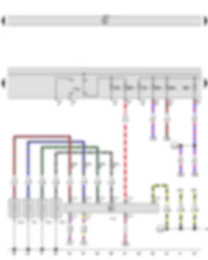 Wiring Diagram  VW GOLF 2013 - Automatic glow period control unit - Glow plug 1 - Glow plug 2 - Glow plug 3 - Glow plug 4 - Push-in bridge
