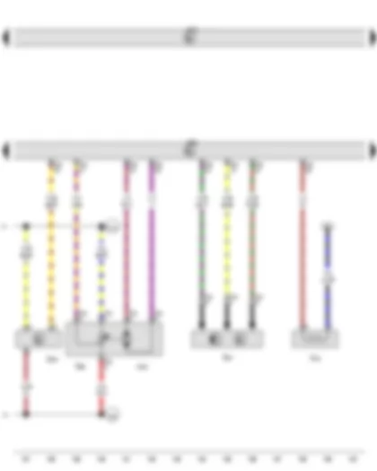 Wiring Diagram  VW GOLF 2013 - Hall sender - Throttle valve potentiometer - Fuel pressure sender - Throttle valve module - Engine control unit - Heater element for crankcase breather