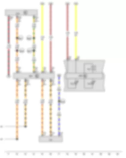 Wiring Diagram  VW GOLF 2012 - Buzzer and gong - Control unit in dash panel insert - Data bus diagnostic interface - Seat belt warning system warning lamp - Airbag warning lamp