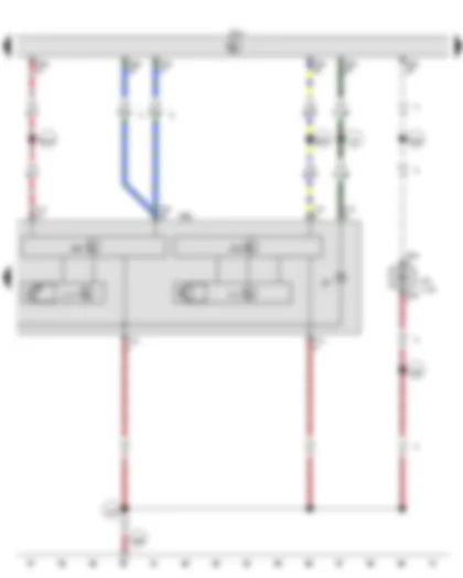 Wiring Diagram  VW GOLF 2011 - Right gas discharge bulb control unit - Onboard supply control unit - Right gas discharge (xenon) bulb - Right fog light bulb - Right cornering light bulb - Right LED module for daytime running light and side light - Front right turn signal bulb
