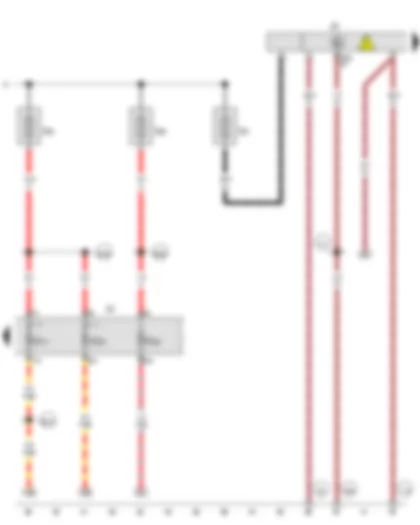 Wiring Diagram  VW GOLF 2013 - Power and control electronics for electric drive - Fuse 1 in fuse holder A - Fuse 5 in fuse holder A - Fuse 6 in fuse holder A - Fuse holder C - Fuse 22 on fuse holder C