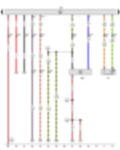 Wiring Diagram  VW GOLF 2013 - Ambient temperature sensor - Humidity sender in fresh air intake duct - Heater and air conditioning system control unit