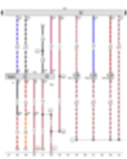 Wiring Diagram  VW GOLF 2013 - Air quality sensor - Fresh air blower control unit - Climatronic control unit - Fresh air blower