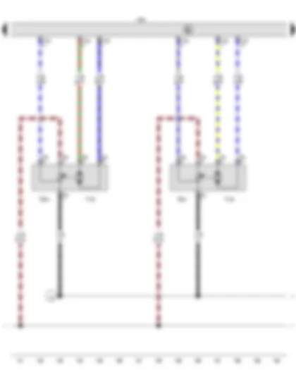 Wiring Diagram  VW GOLF 2013 - Climatronic control unit - Left temperature flap control motor - Right temperature flap control motor