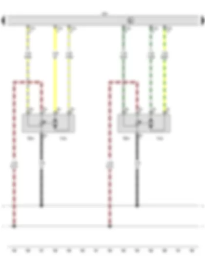 Wiring Diagram  VW GOLF 2013 - Climatronic control unit - Fresh air/air recirculation - air flow flap control motor - Front air distribution flap control motor