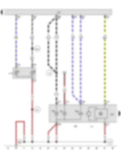 Wiring Diagram  VW GOLF 2012 - Onboard supply control unit - Left LED module for daytime running light and side light - Front left headlight