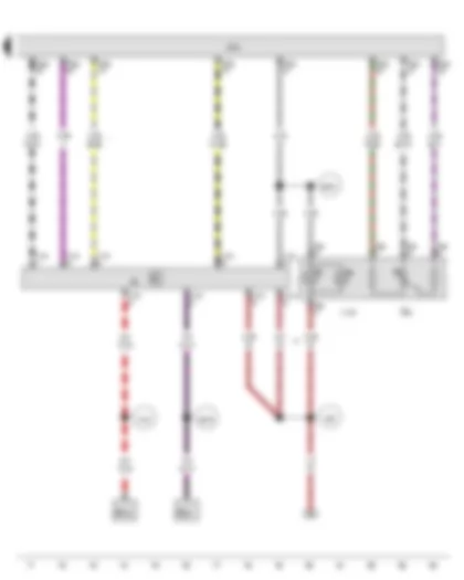Wiring Diagram  VW GOLF 2011 - Light switch - Switch and instrument illumination regulator - Onboard supply control unit - Illumination regulator illumination bulb