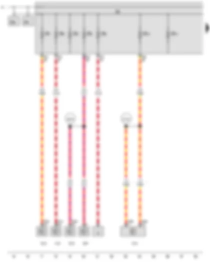 Wiring Diagram  VW GOLF 2012 - Fuse holder B - Fuse 1 on fuse holder B - Fuse 2 on fuse holder B - Fuse 4 on fuse holder B - Fuse 5 on fuse holder B