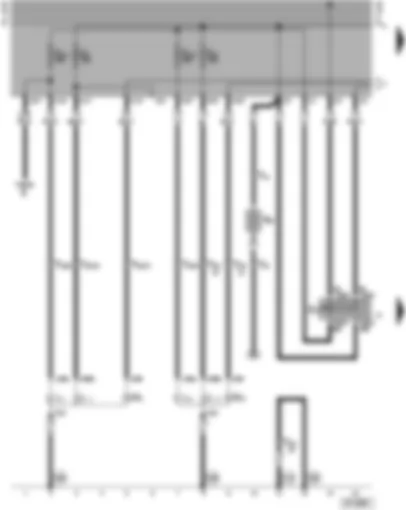 Wiring Diagram  VW GOLF 1993 - Headlight - series resistor - headlight dipper/flasher switch