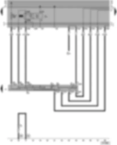 Wiring Diagram  VW GOLF 1998 - Hazard warning light relay - hazard warning light switch - turn signal switch - parking light switch